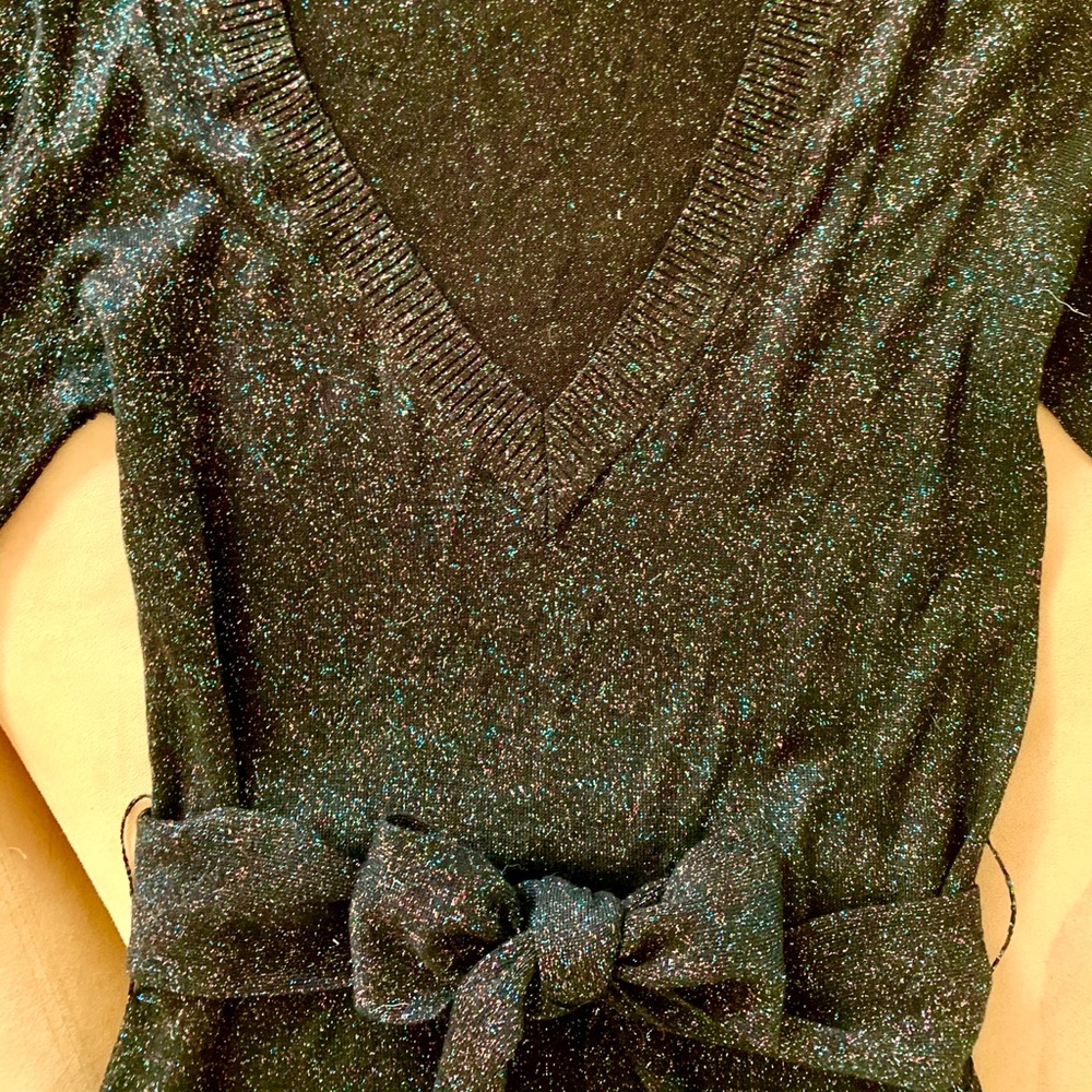 French connection black shimmer / sparkle dress - Picture 5 of 8